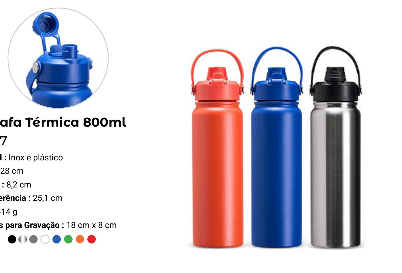 Garrafa Térmica 800ml