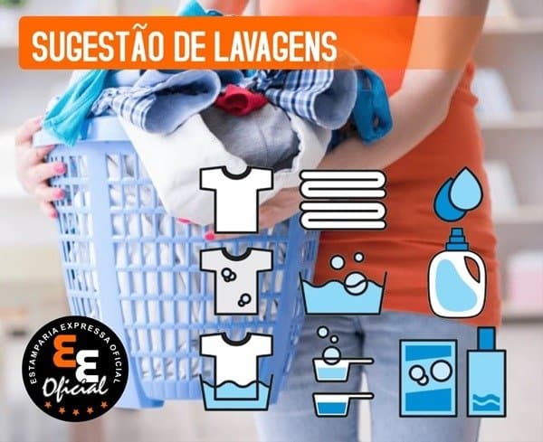Sugestão de lavagem para estampas digitais