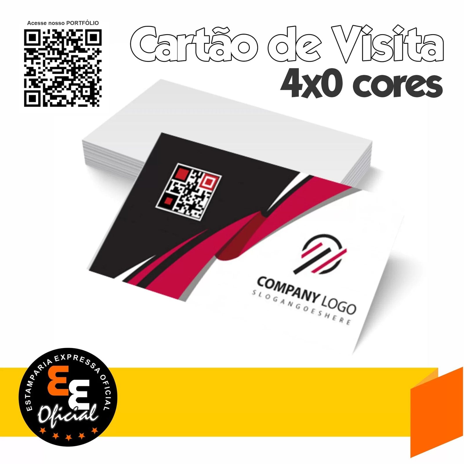 Cartão de Visita 4x0 Cores